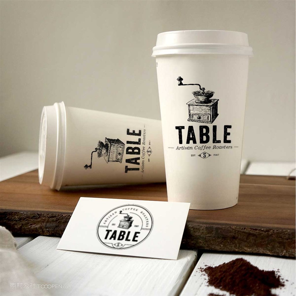 咖啡品牌包装VI样机素材