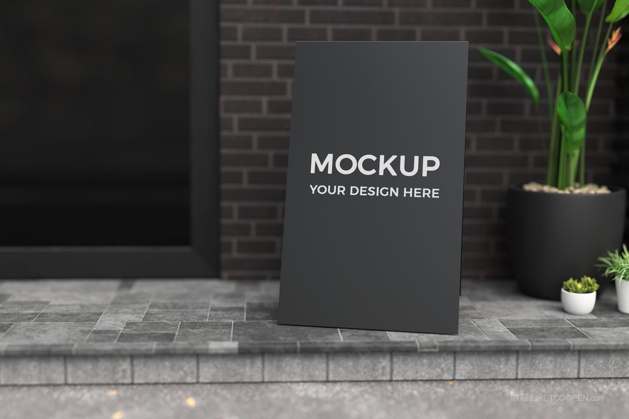 咖啡店招牌样机标志样机标牌样机