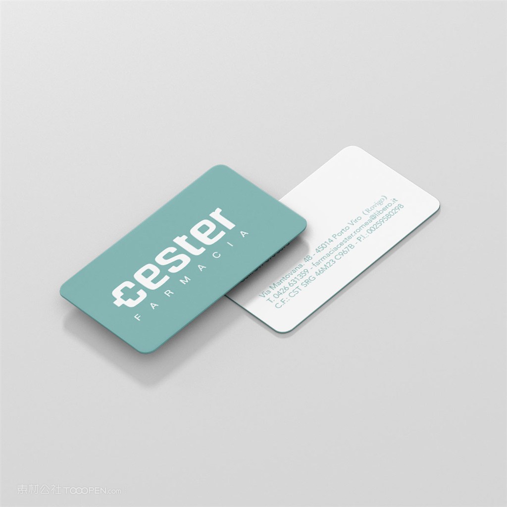 医药企业vi名片样机素材