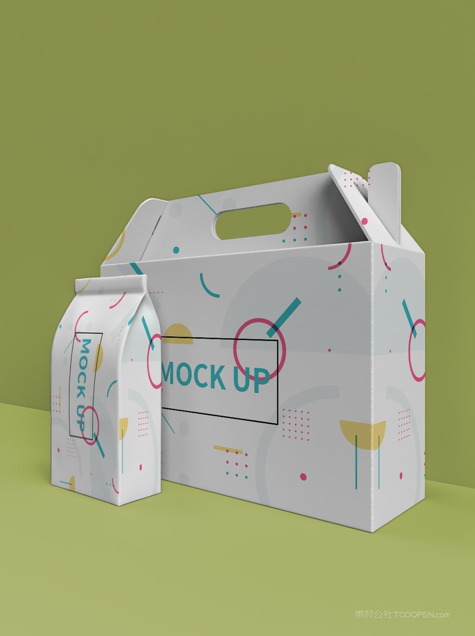 手提式纸箱包装样机