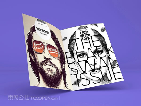 A4画册传单样机模板