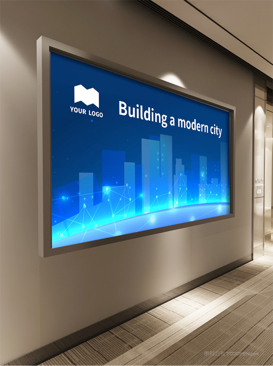 地铁室内广告牌海报样机