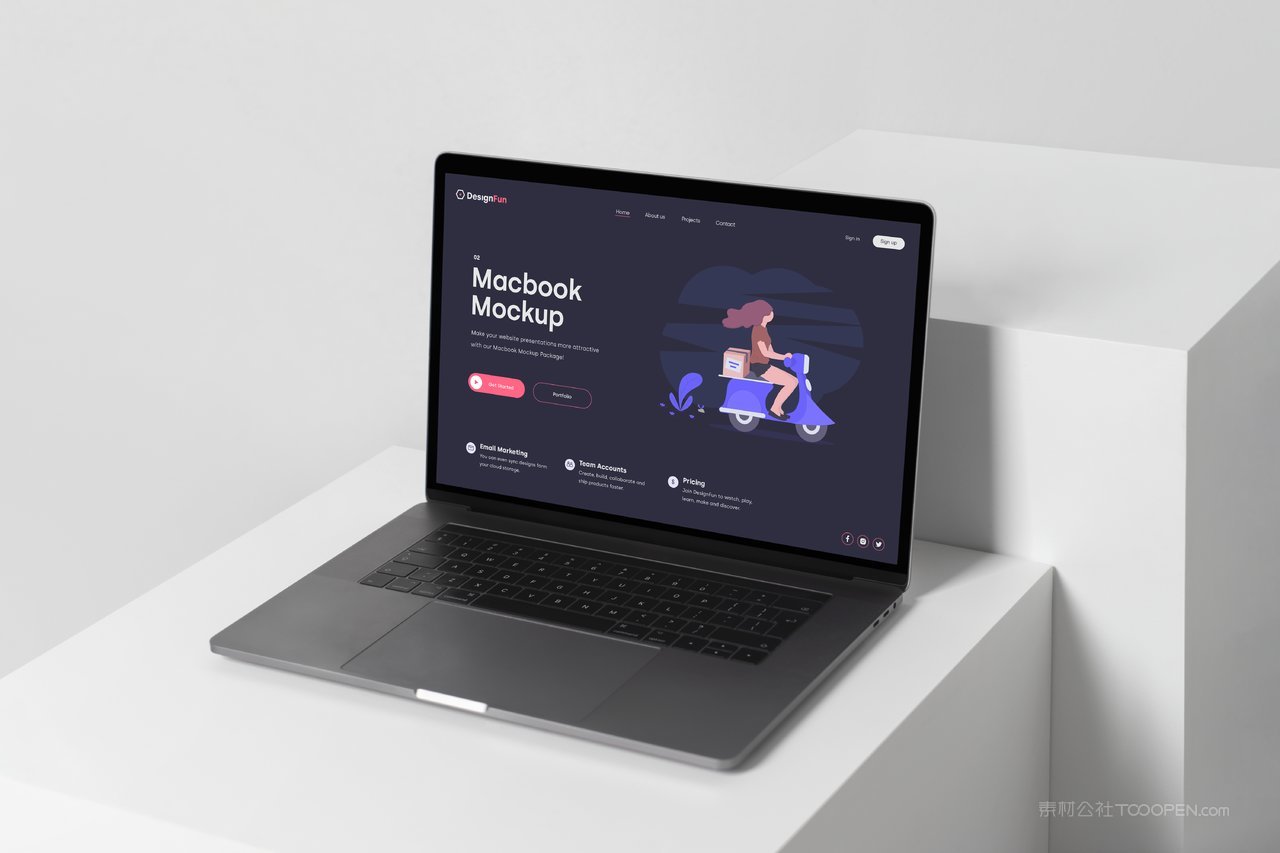 【2004期】卡通可爱苹果笔记本电脑ui界面样机 (20)