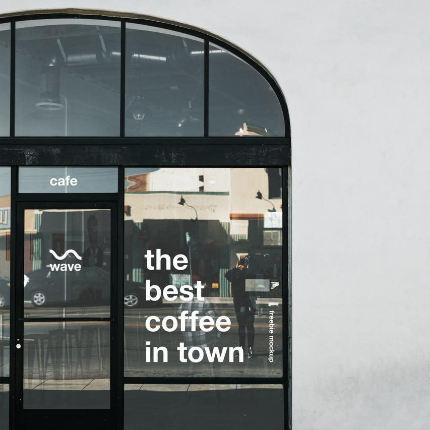 店面视觉玻璃橱窗logo展示样机 (1)