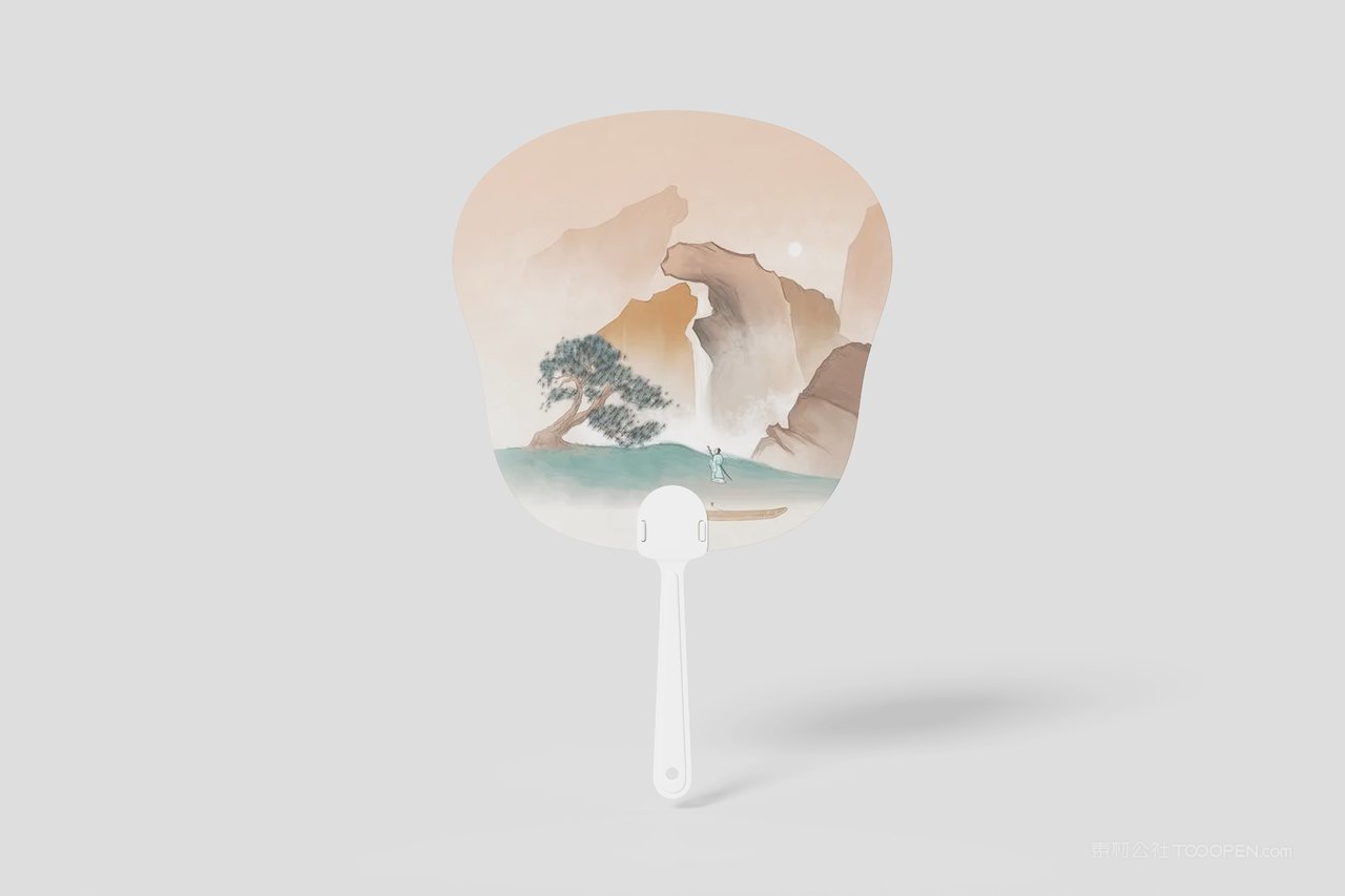 【1980期】塑料广告扇子样机 (1)