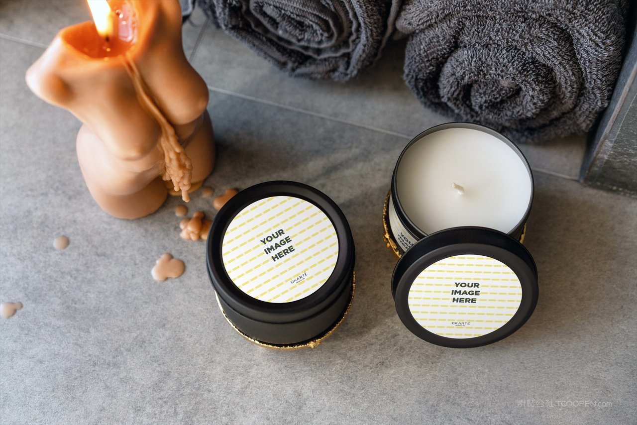 蜡烛香薰玻璃杯样机