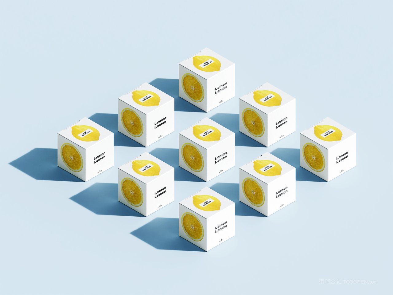 【2143期】距阵方形等距纸盒包装样机 (3)