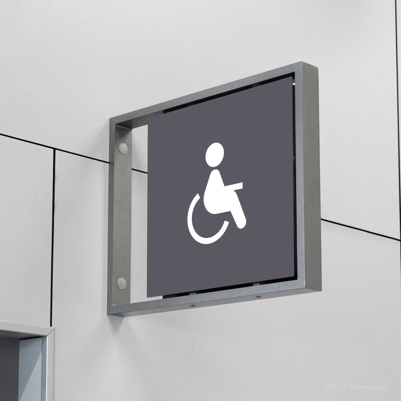 卫生间洗手间指标牌贴图样机