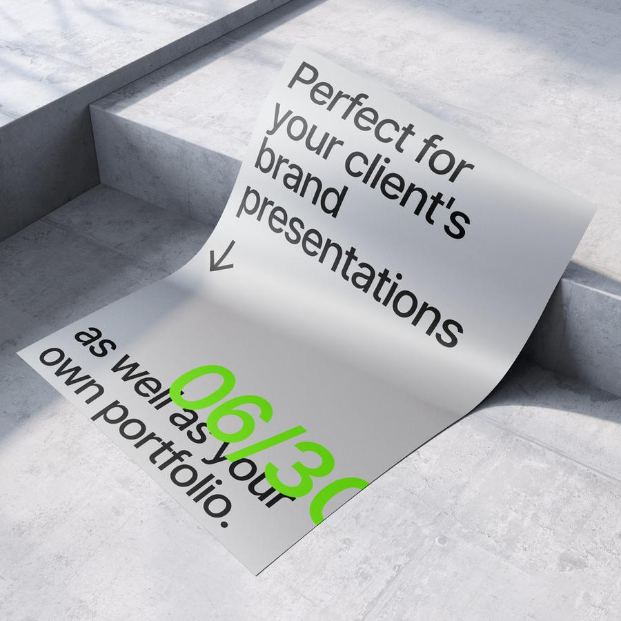 金属质感扭曲单页海报展示样机 (18)