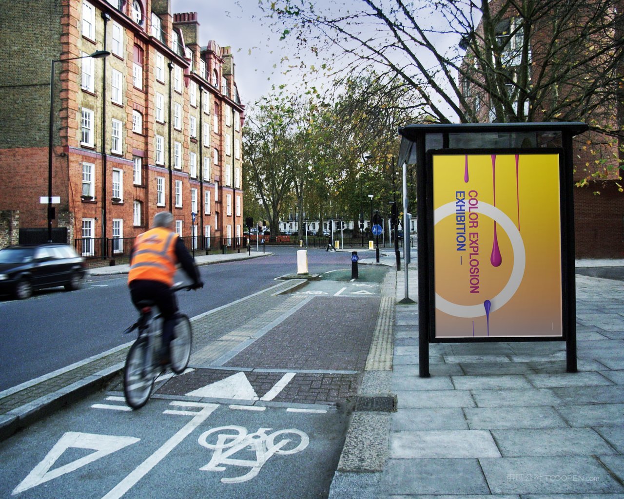 户外灯箱海报场景样机 (47)