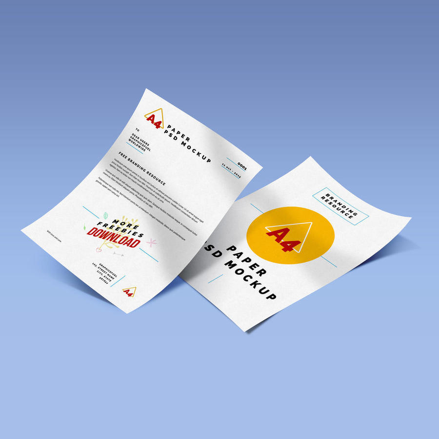 双面宣传单展示样机