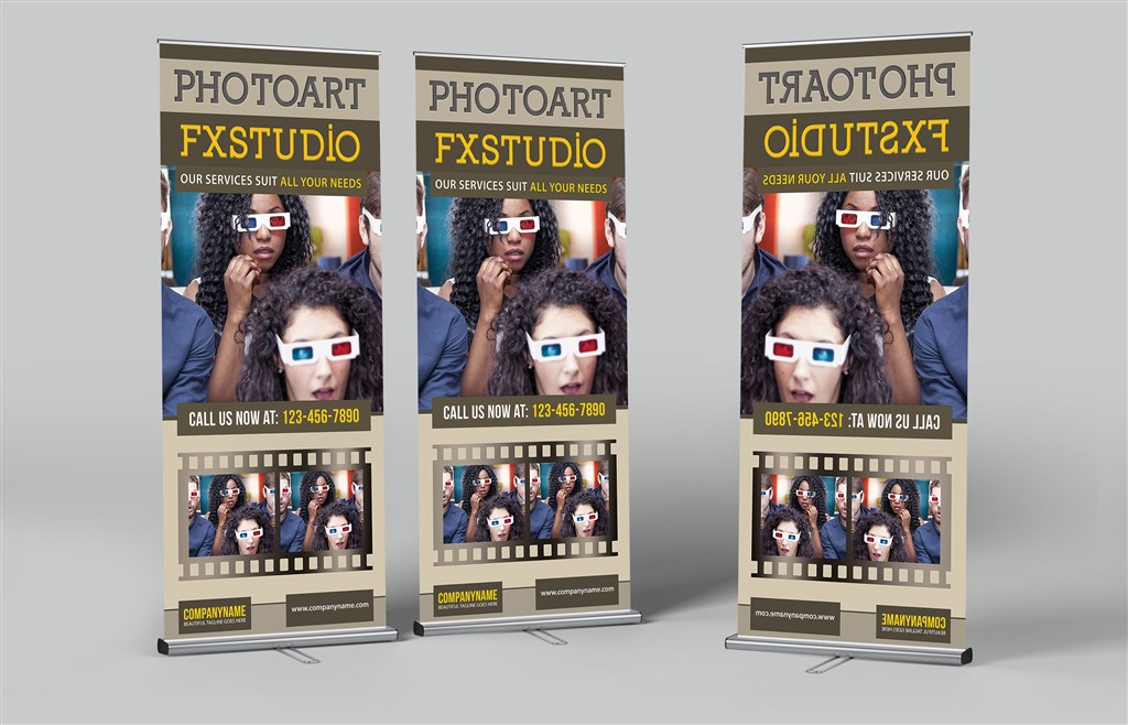 易拉宝展架海报样机