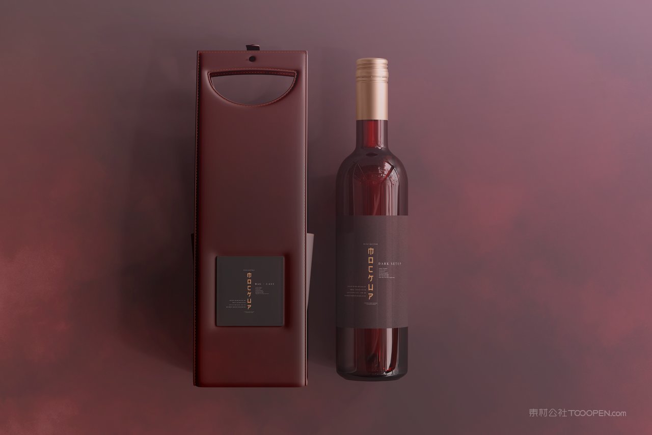 红酒葡萄酒瓶贴外包装效果图vi展示样机 (6)