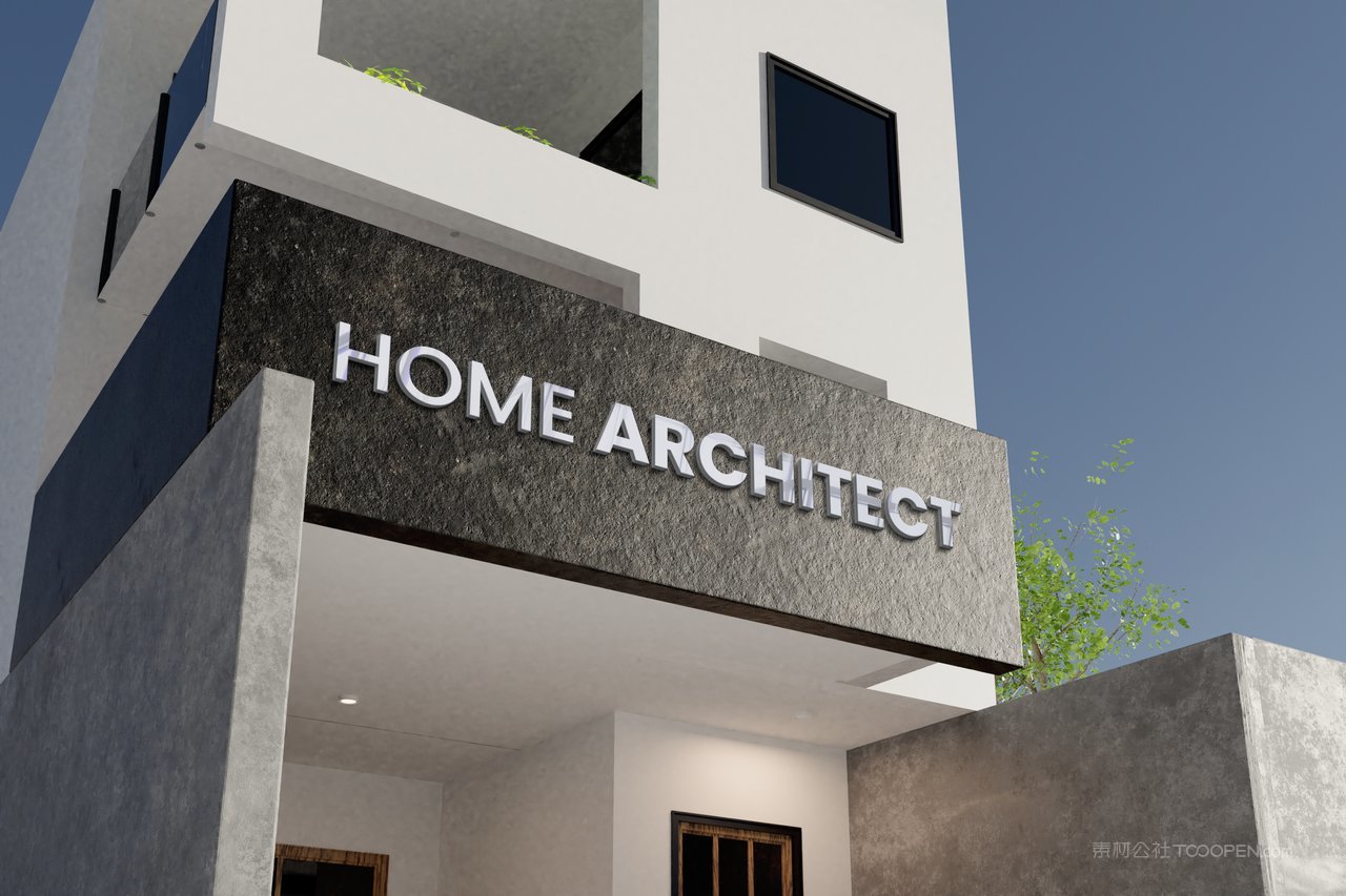 【2165期】建筑标志logo样机 (9)