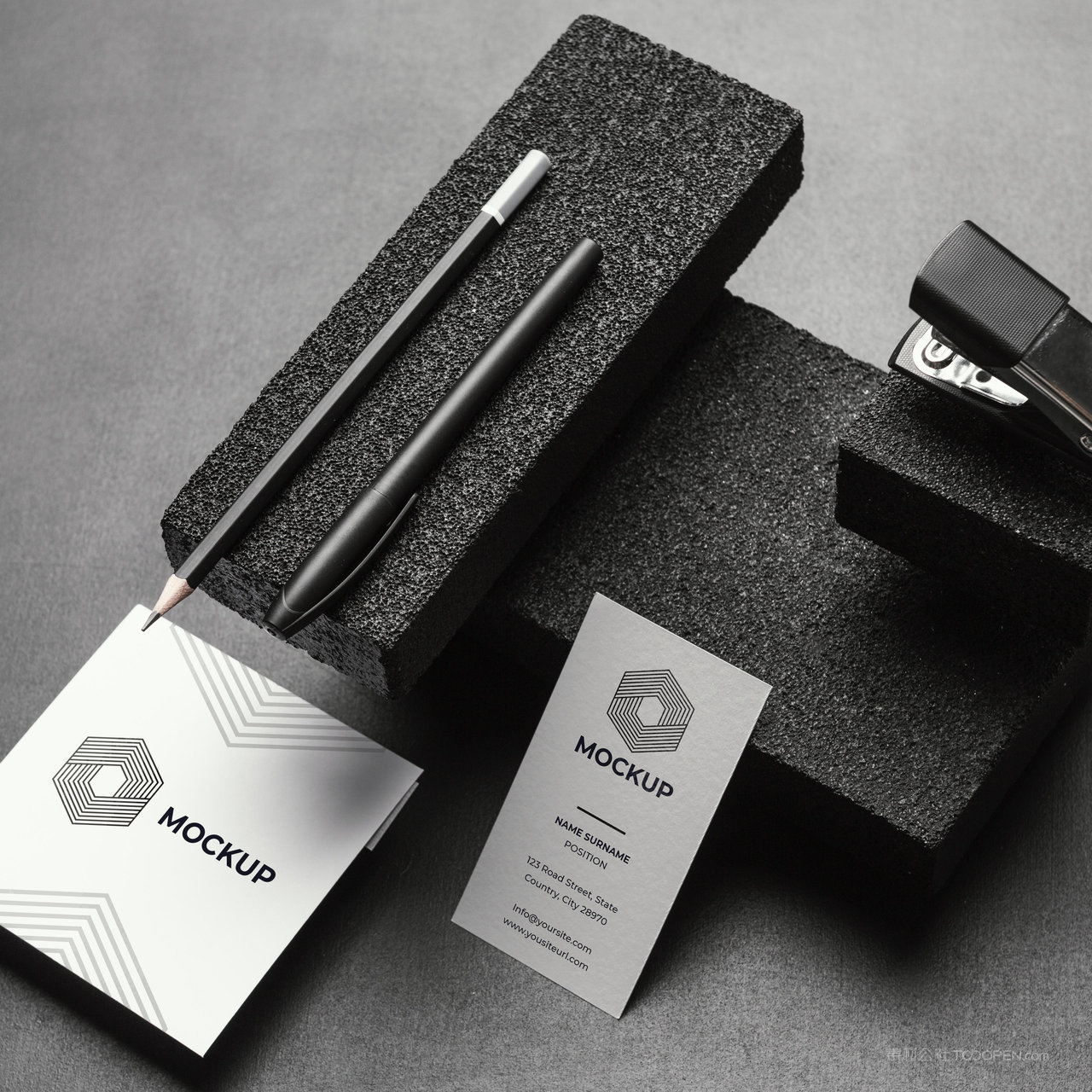 名片卡片贴图样机