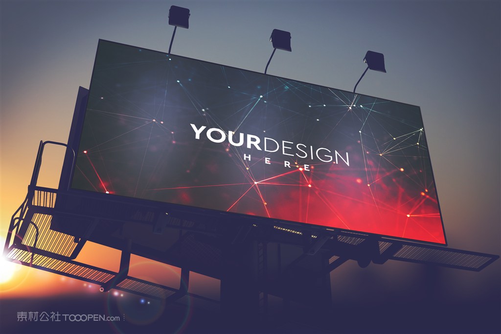 广告牌样机框架场景地铁站广告样机