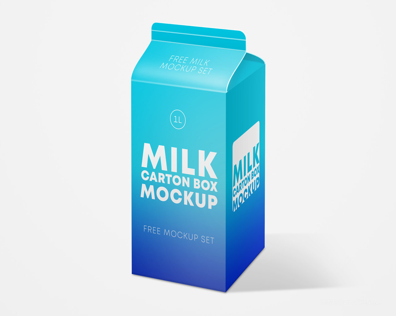 牛奶包装盒样机psd素材包装纸盒psd分层设计素材