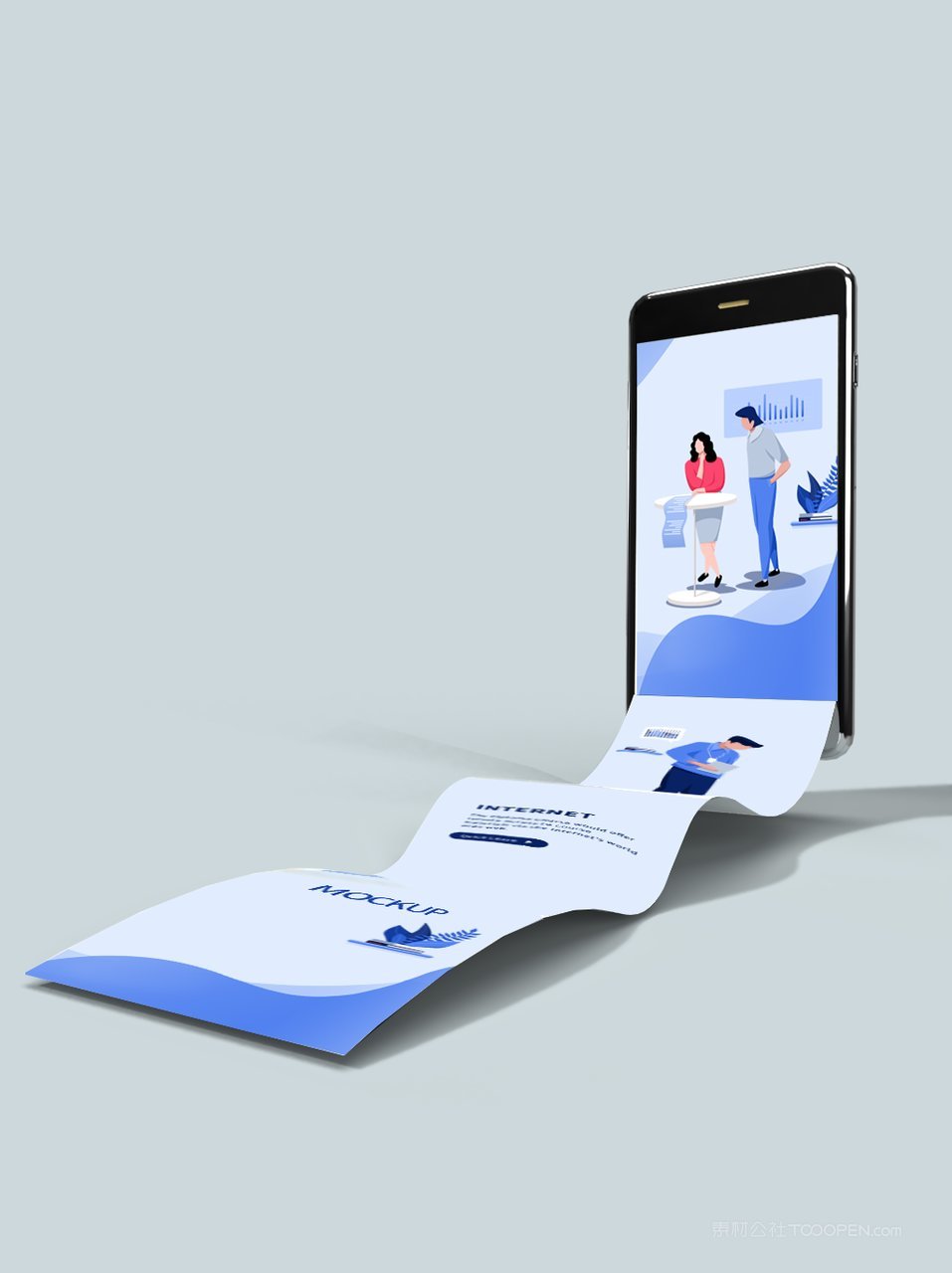 科技蓝手机屏app界面ui样机合集 (1)