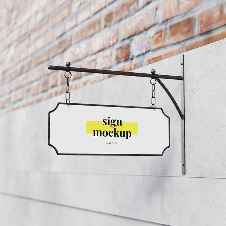 路牌店铺灯箱样机