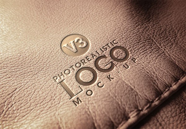 皮革上的LOGO样机