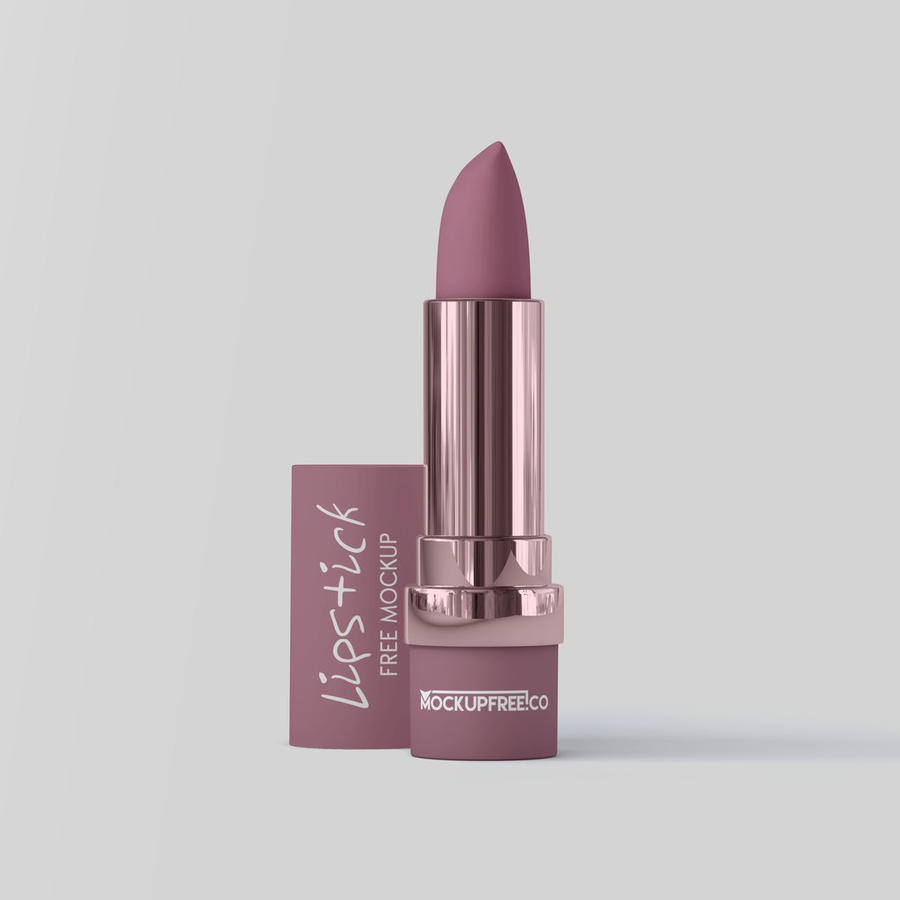 深粉玫红口红化妆品样机