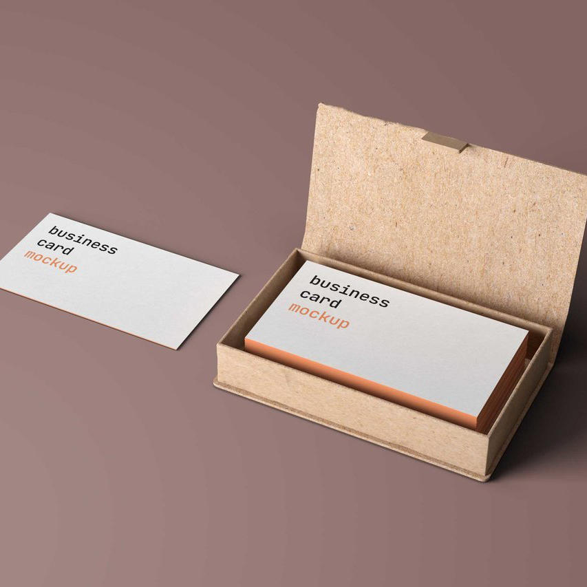 带名片盒的名片样机