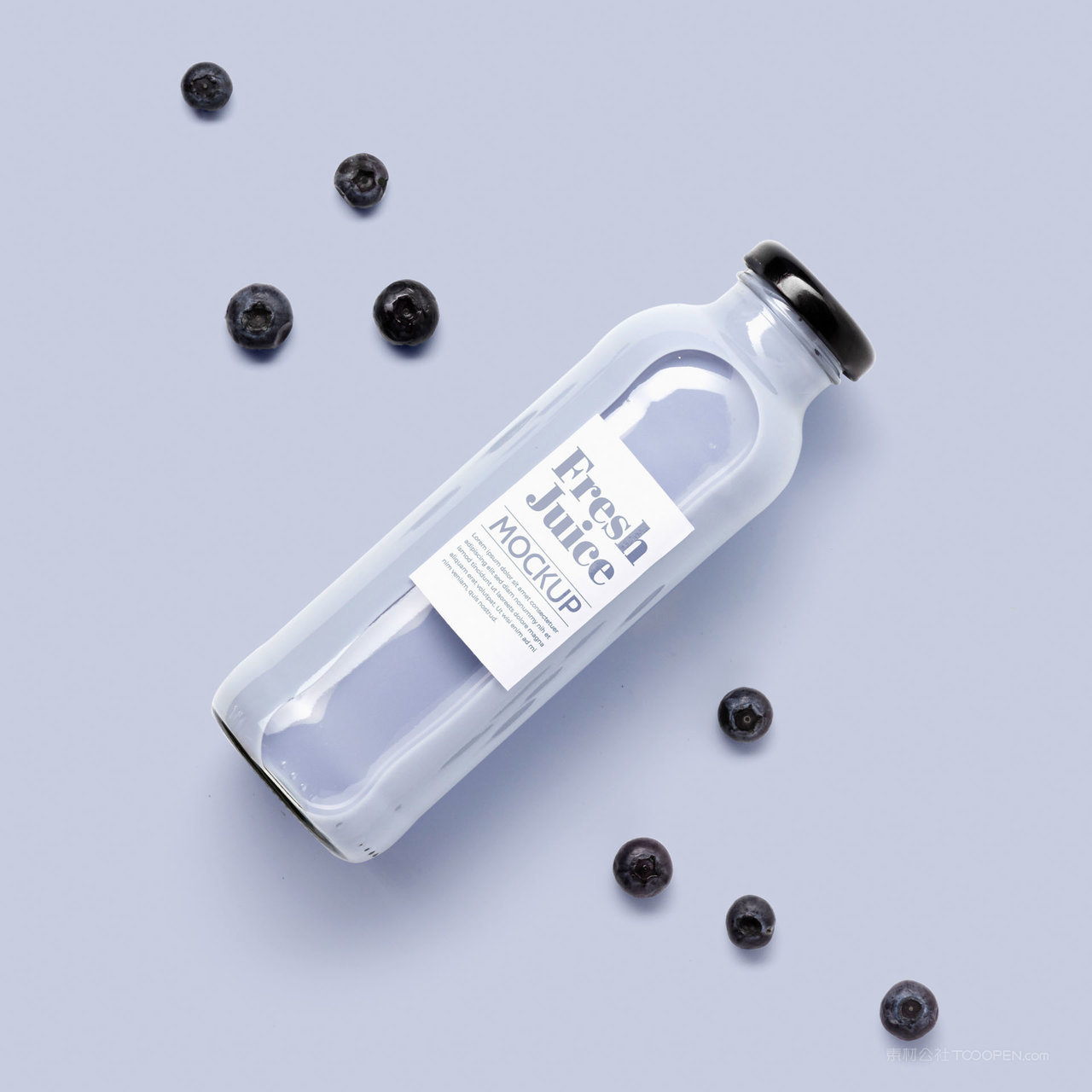 品牌手工水果紫色酸奶玻璃瓶ps样机 (4)