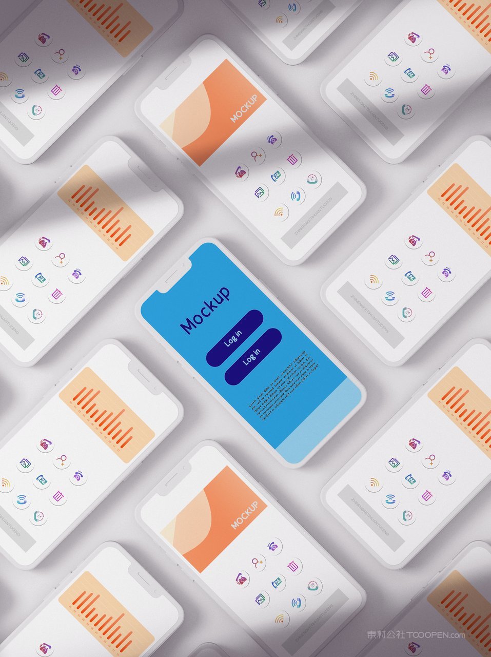 简洁米色手机屏app界面ui样机 (13)