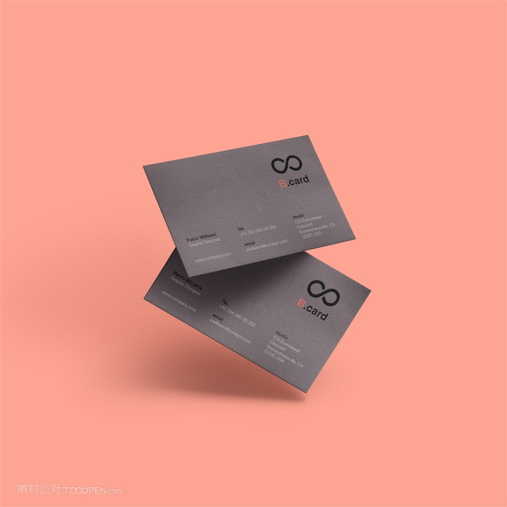 高档精品悬浮名片样机模板