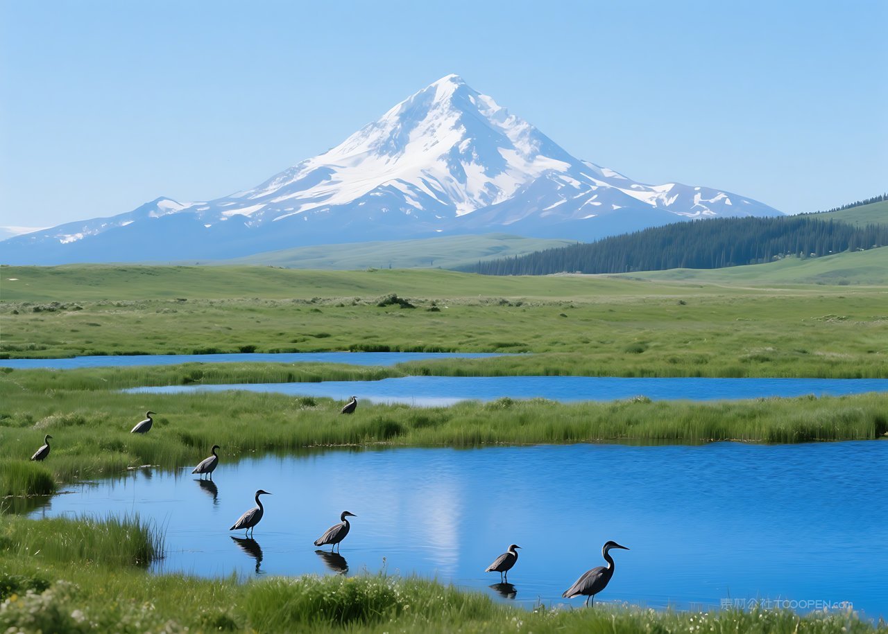 自然天空风景山水景色唯美山峰