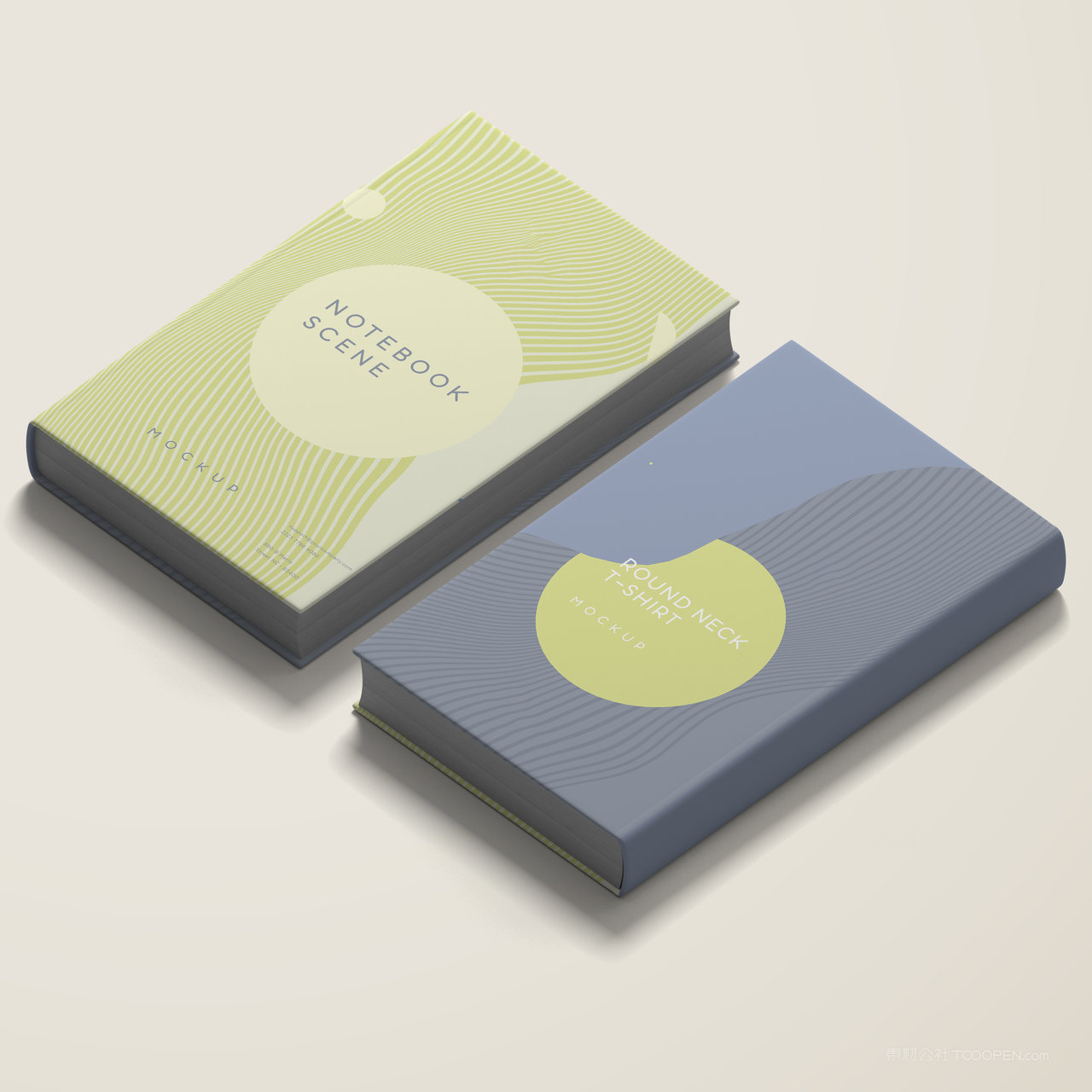 书籍画册本子封面贴图样机