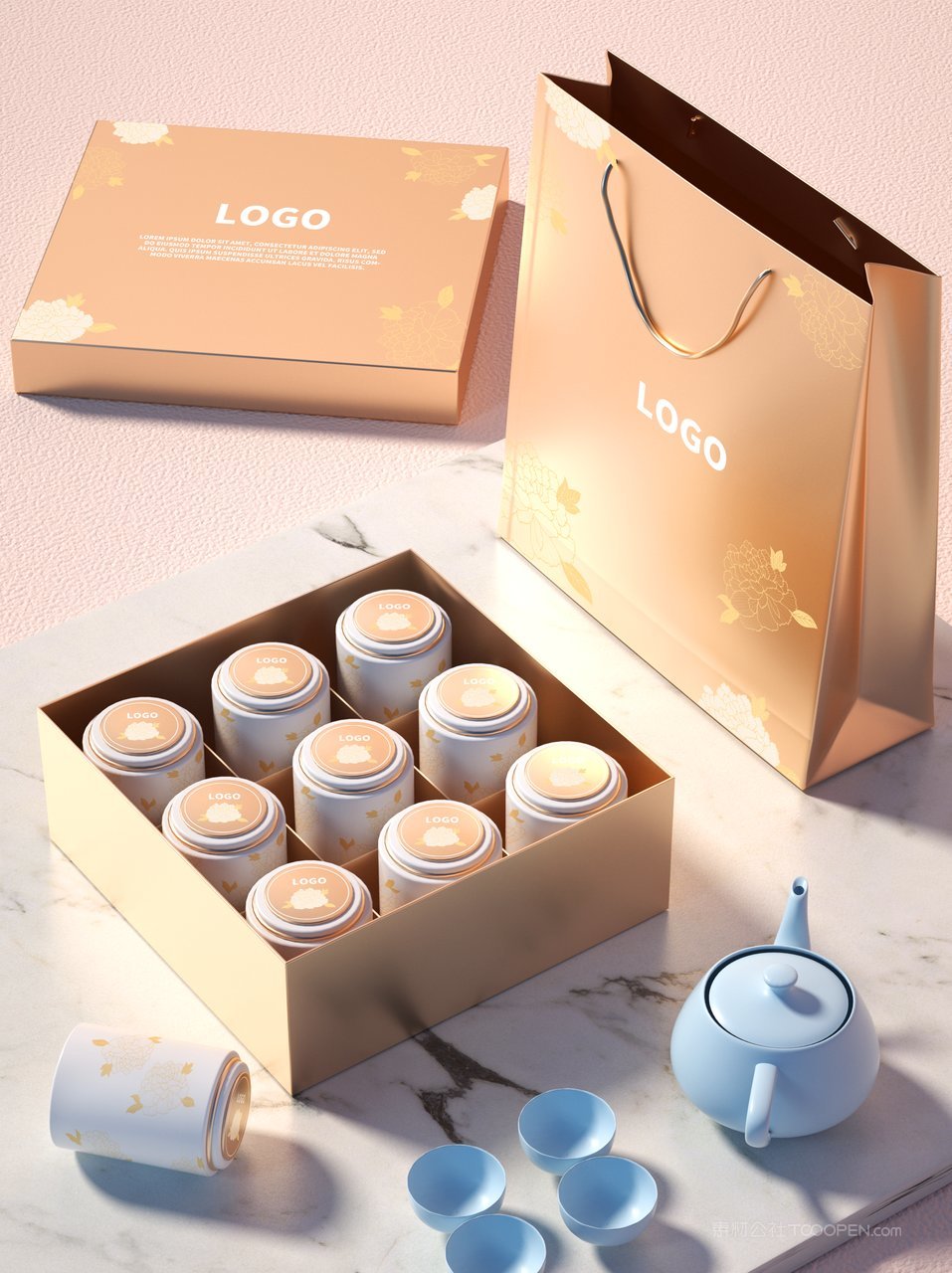 茶叶品牌包装盒样机  (23)