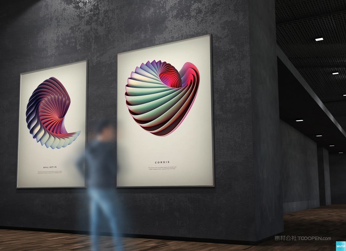 展览馆海报样机