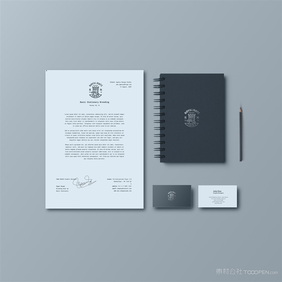 名片文档笔记本贴图样机