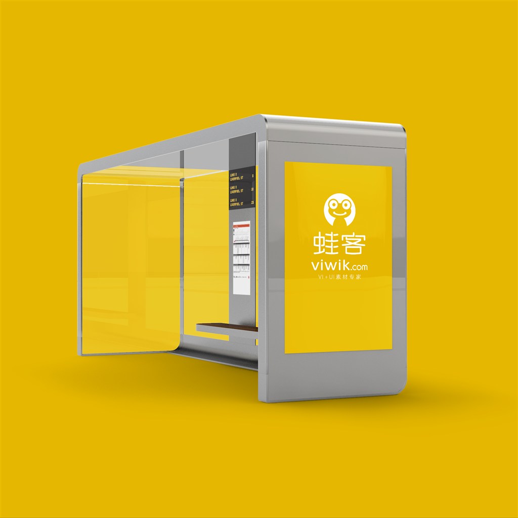 公交车站海报广告样机