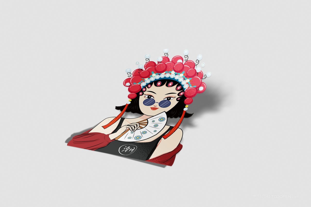 汉服戏曲文创企业vi形象样机 (23)