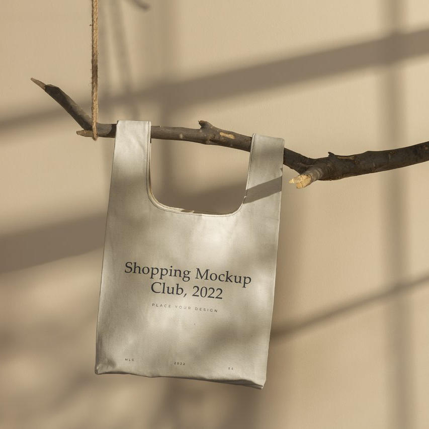 手提袋环保购物袋实景场景样机 (15)