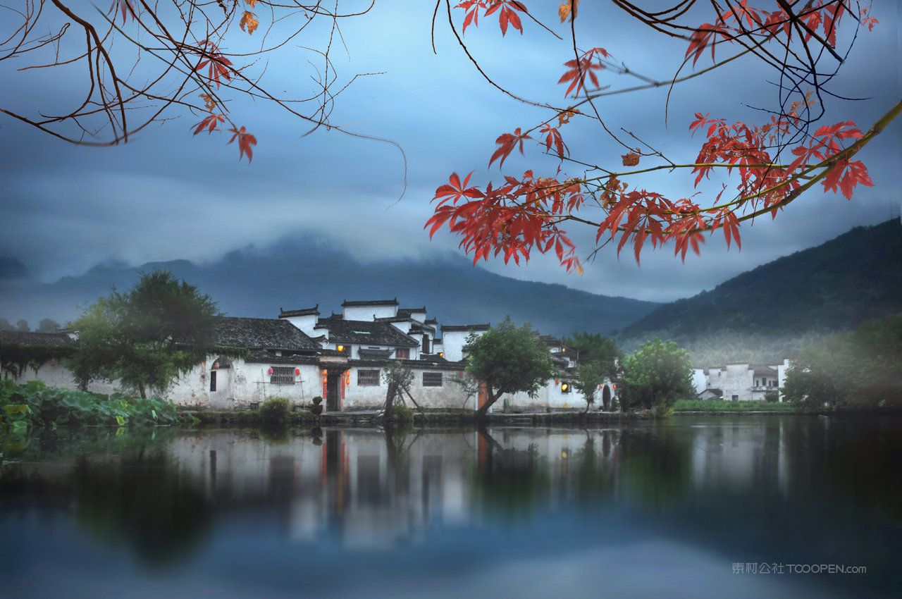 画里乡村摄影图片