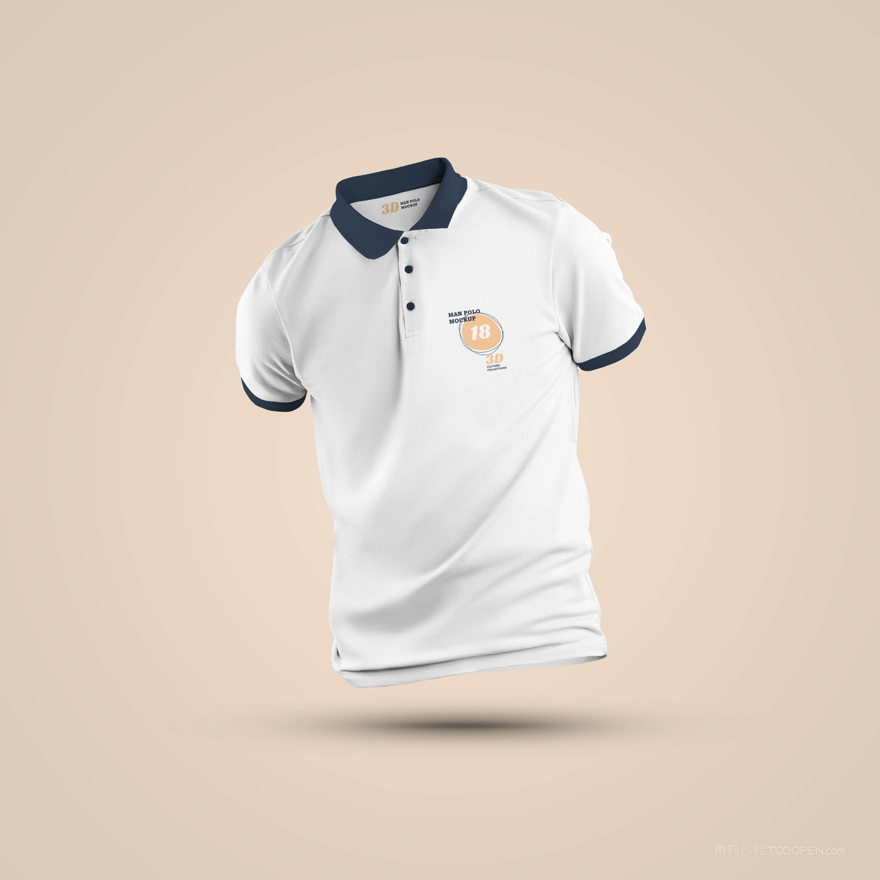 白色短袖t恤样机