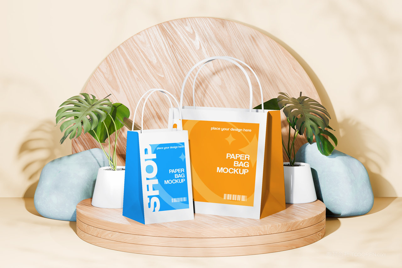 购物袋场景样机