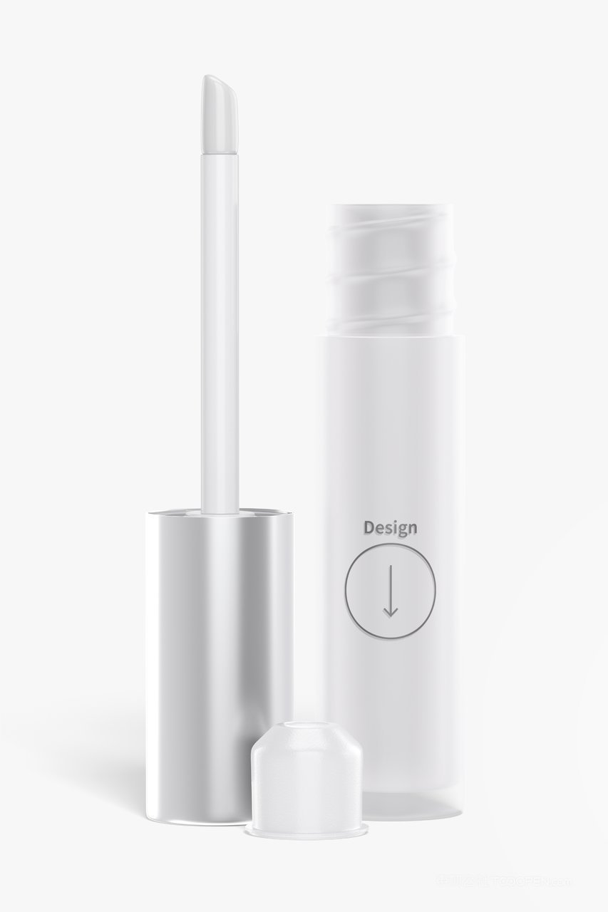 【2136期】高端大气精美妆彩妆口红唇彩唇蜜唇釉多角度包装设计样机 (2)