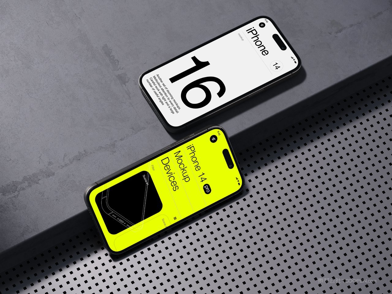 开屏iphone14开屏界面展示效果样机  (2)