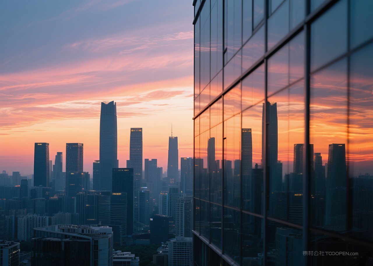 天空高清日落唯美云彩云层自然风景