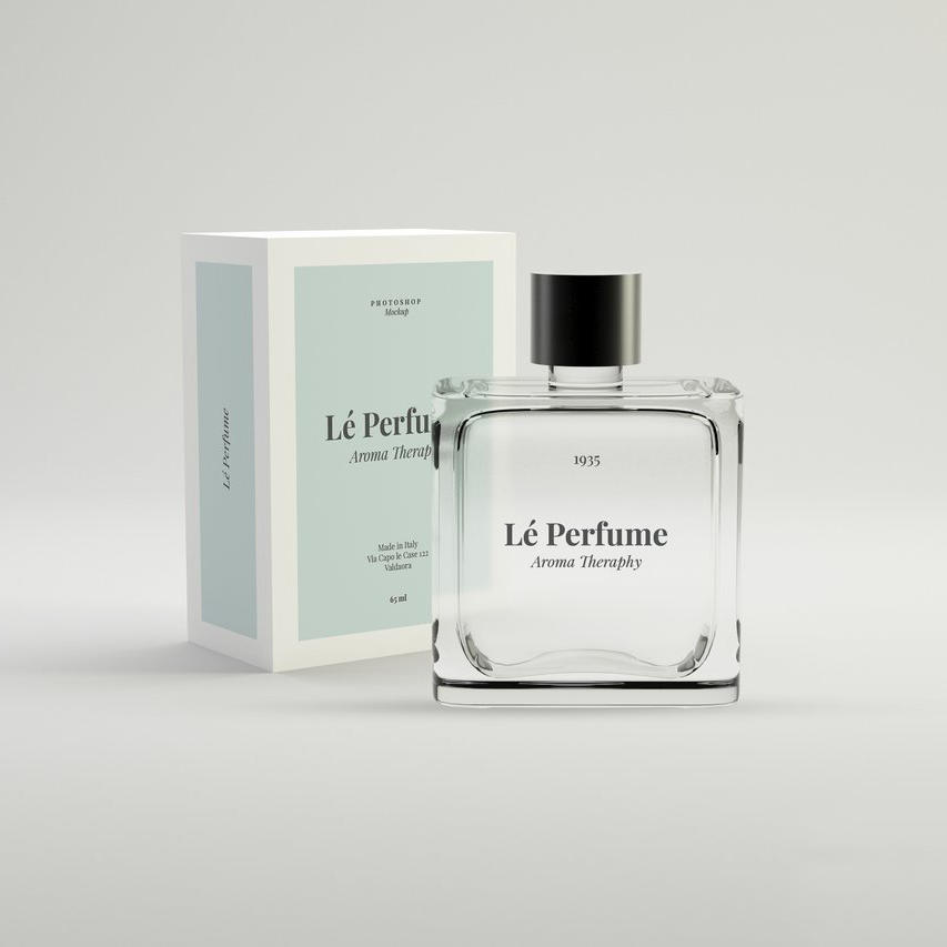 透明玻璃香水包装样机 (1)