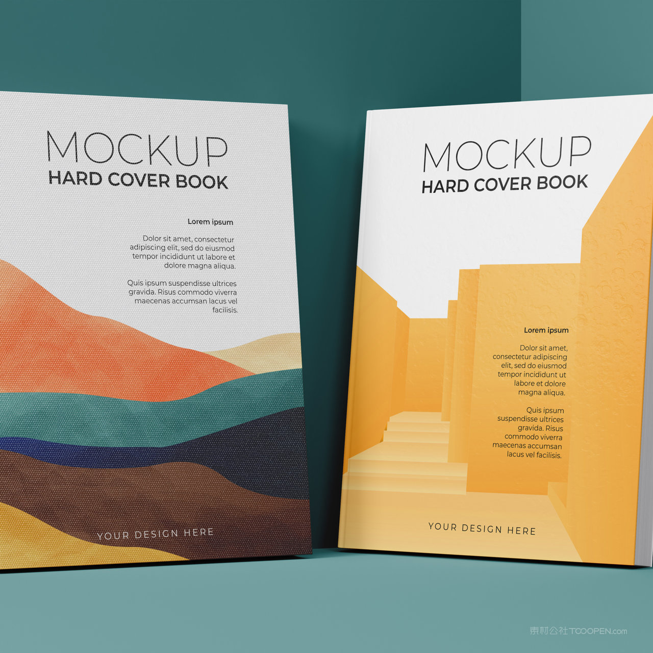 书本画册封面设计样机