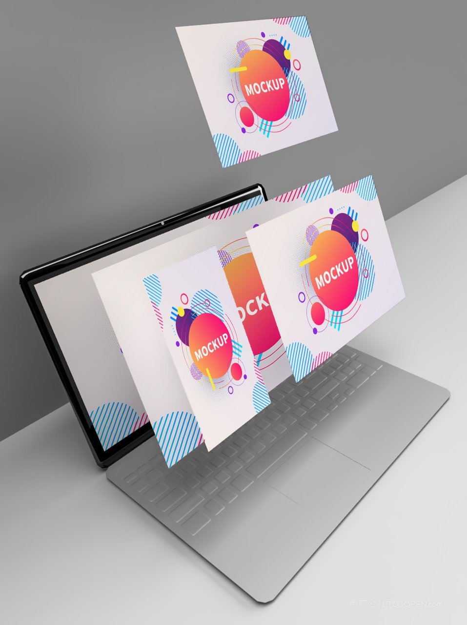 电脑笔记本显示屏桌面ui样机 (7)