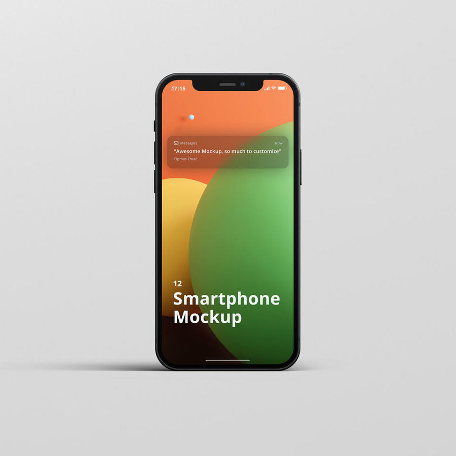 清新绿数码手机屏幕样机场景 (6)