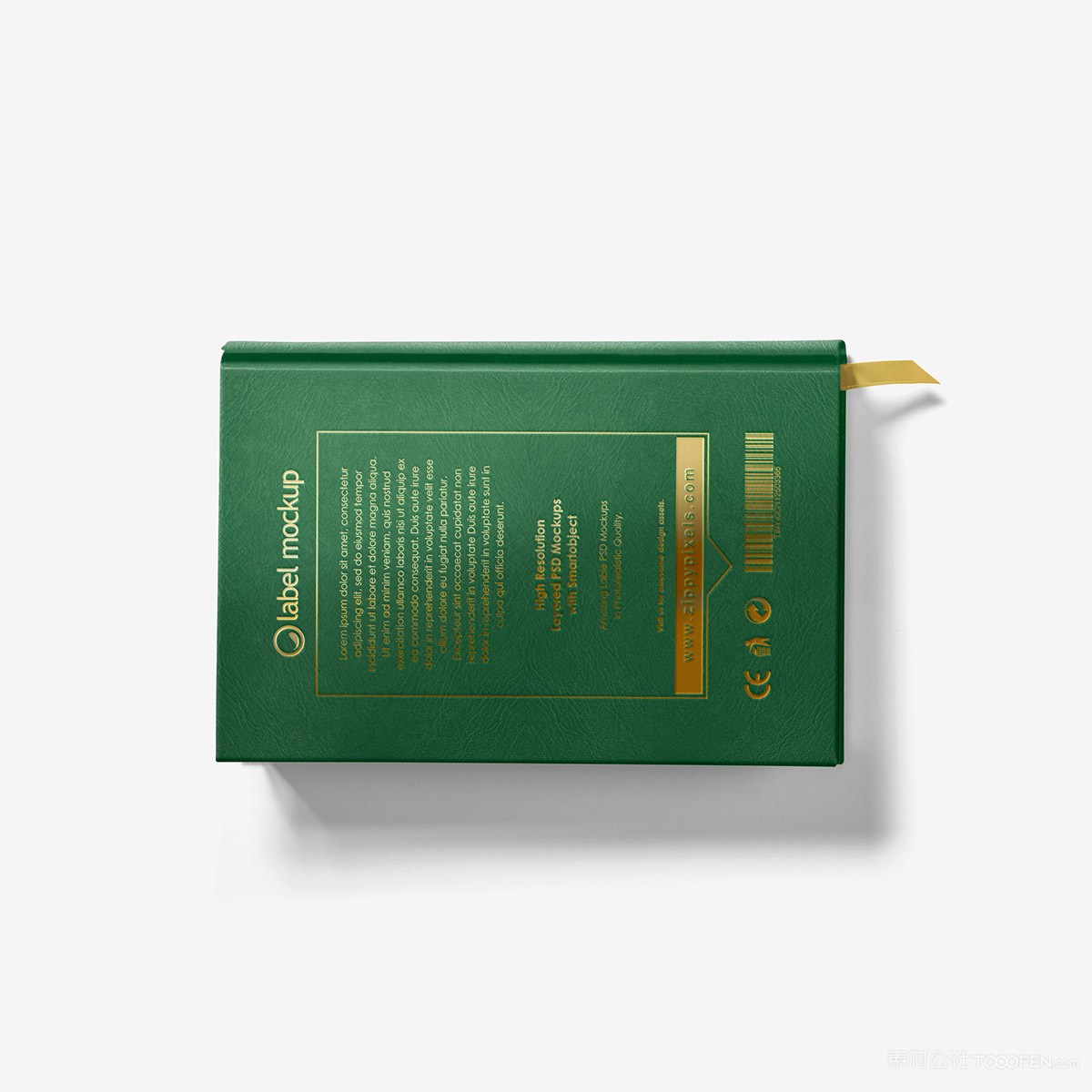 硬壳精装书本贴图样机