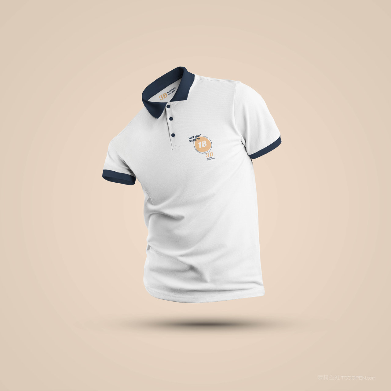 白色短袖t恤样机