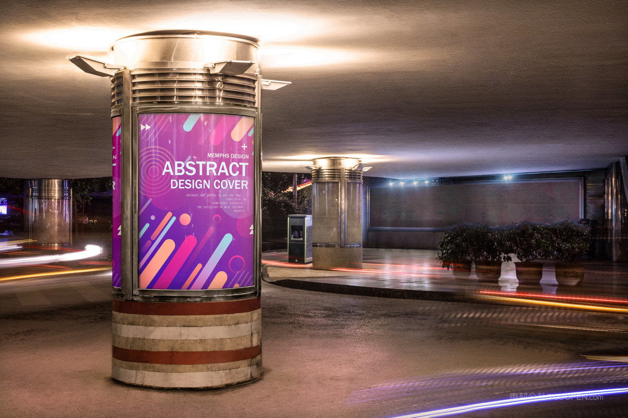 户外灯箱海报场景样机 (32)